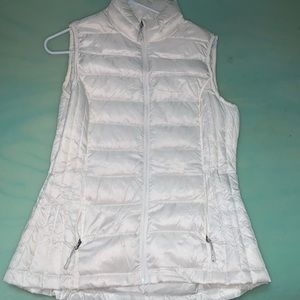 White puffer vest
